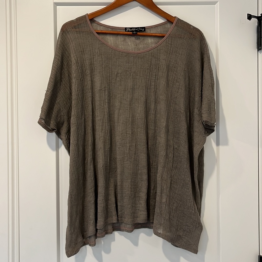 🍋5/$25 Elizabeth and James Sheer Boxy Tee